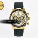 Rolex Daytona 126518 QF Altın Kadran Oysterflex Reserve Eta Saat - Görsel 3 - 1:1 Süper Klon Saat