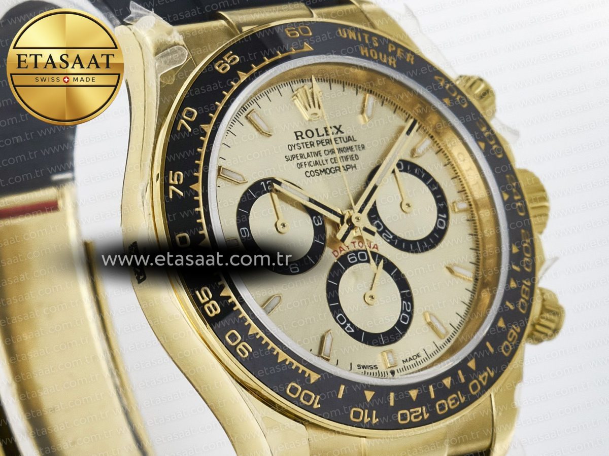 Rolex Daytona 126518 QF 1:1 Best Edition YG Dial on Oysterflex Strap QF4131 V10 (48 Hours Power Reserve) - Görsel 5