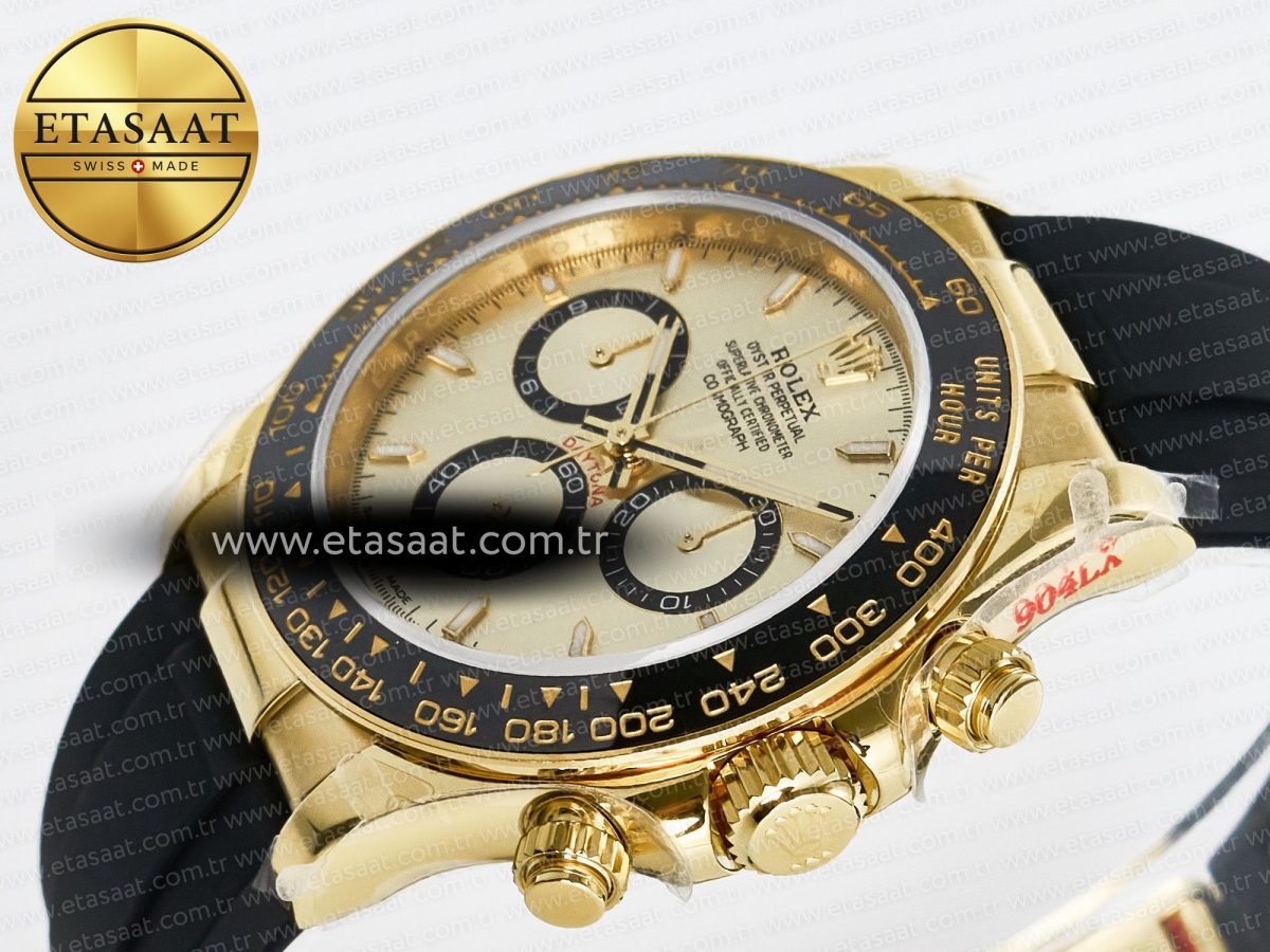 Rolex Daytona 126518 QF 1:1 Best Edition YG Dial on Oysterflex Strap QF4131 V10 (48 Hours Power Reserve) - Görsel 6