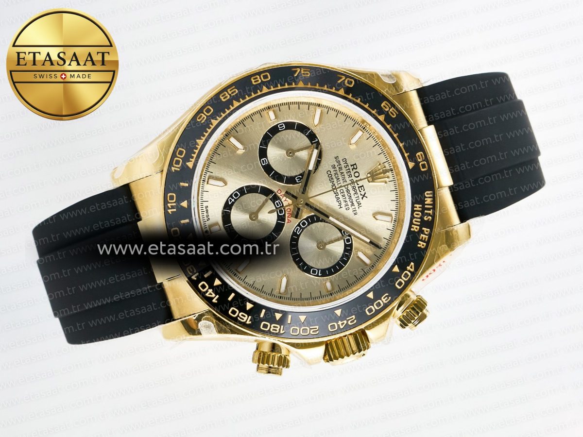 Rolex Daytona 126518 QF 1:1 Best Edition YG Dial on Oysterflex Strap QF4131 V10 (48 Hours Power Reserve) - Görsel 8