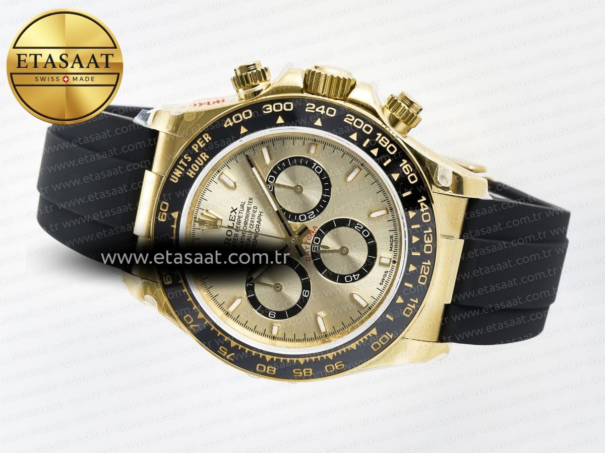 Rolex Daytona 126518 QF 1:1 Best Edition YG Dial on Oysterflex Strap QF4131 V10 (48 Hours Power Reserve) - Görsel 9