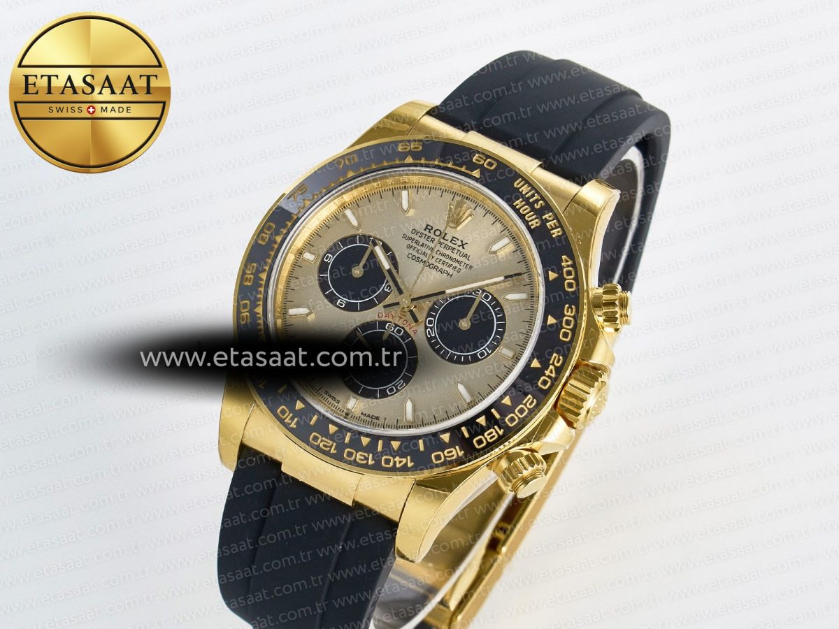 Rolex Daytona 126518 YG VSF 1:1 Best Edition 904L Steel YG Dial on Oysterflex Strap SH4131 - Görsel 1