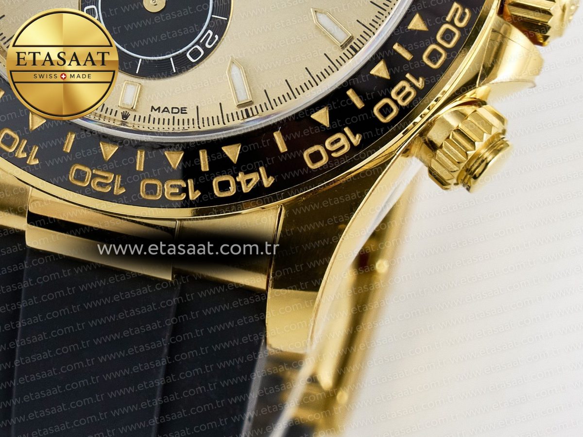 Rolex Daytona 126518 YG VSF 1:1 Best Edition 904L Steel YG Dial on Oysterflex Strap SH4131 - Görsel 14
