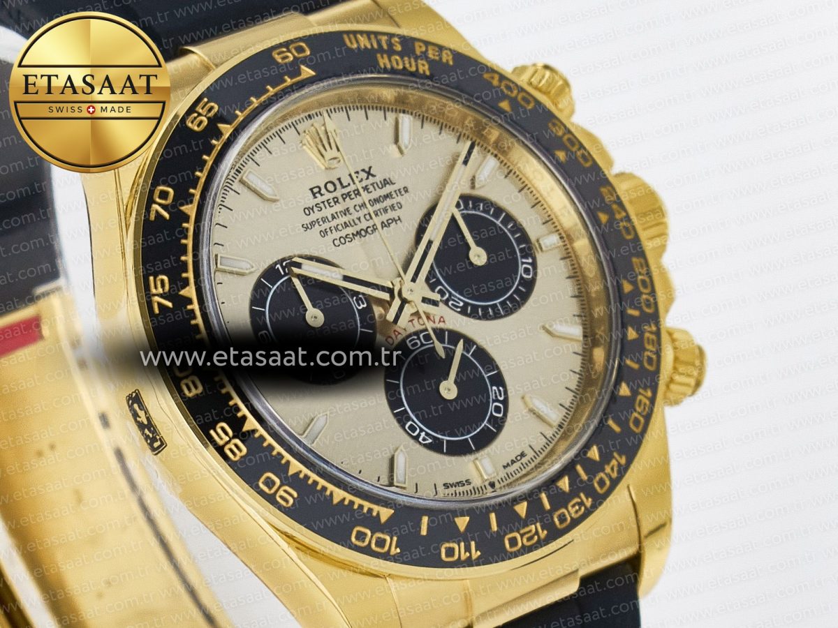 Rolex Daytona 126518 YG VSF 1:1 Best Edition 904L Steel YG Dial on Oysterflex Strap SH4131 - Görsel 5