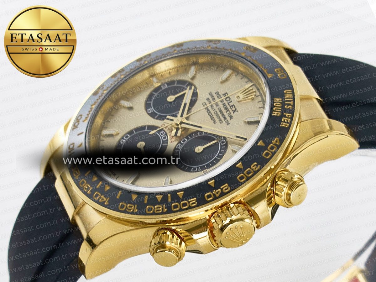 Rolex Daytona 126518 YG VSF 1:1 Best Edition 904L Steel YG Dial on Oysterflex Strap SH4131 - Görsel 6