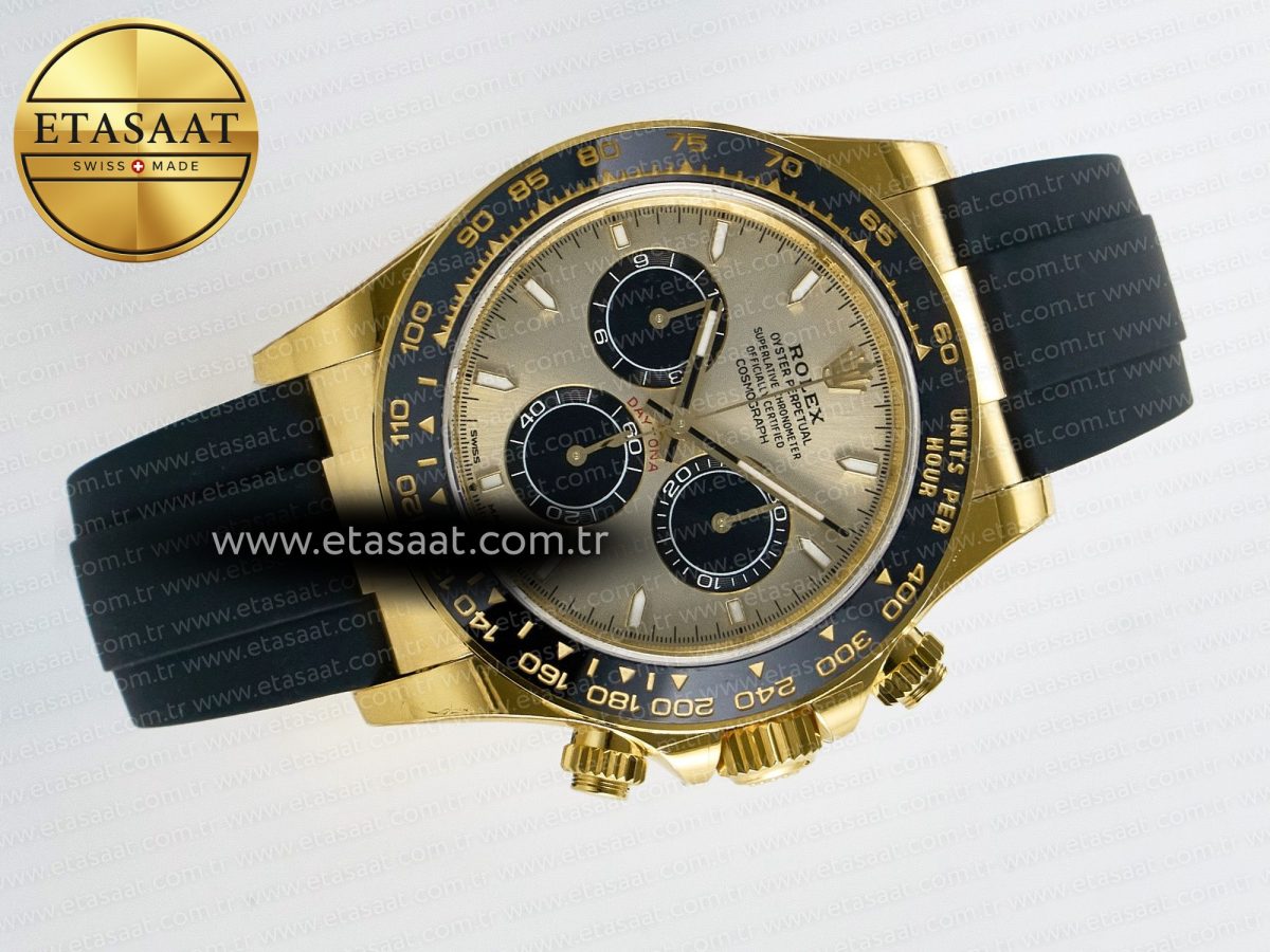 Rolex Daytona 126518 YG VSF 1:1 Best Edition 904L Steel YG Dial on Oysterflex Strap SH4131 - Görsel 8