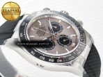 Rolex Daytona 126519 Clean 1:1 Best Edition Grey Dial on Oysterflex Rubber Strap SH4131 - Görsel 7