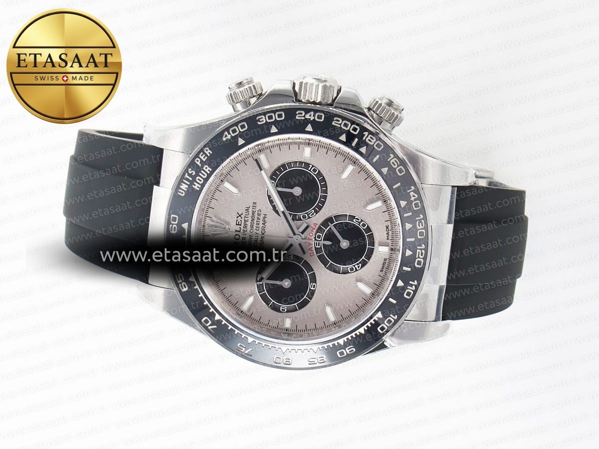 Rolex Daytona 126519 Clean 1:1 Best Edition Grey Dial on Oysterflex Rubber Strap SH4131 - Görsel 9
