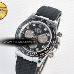 Rolex Daytona 126519 QF 1:1 Best Edition Black/Gray Dial Diamonds on Oysterflex Strap QF4131 V10 (48 Hours Power Reserve)