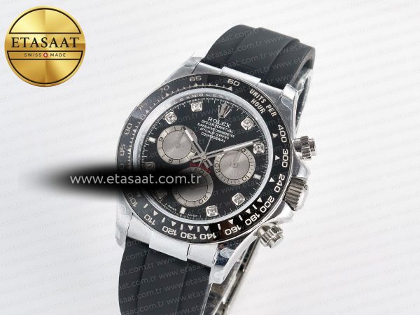 Rolex Daytona 126519 QF 1:1 Best Edition Black/Gray Dial Diamonds on Oysterflex Strap QF4131 V10 (48 Hours Power Reserve)