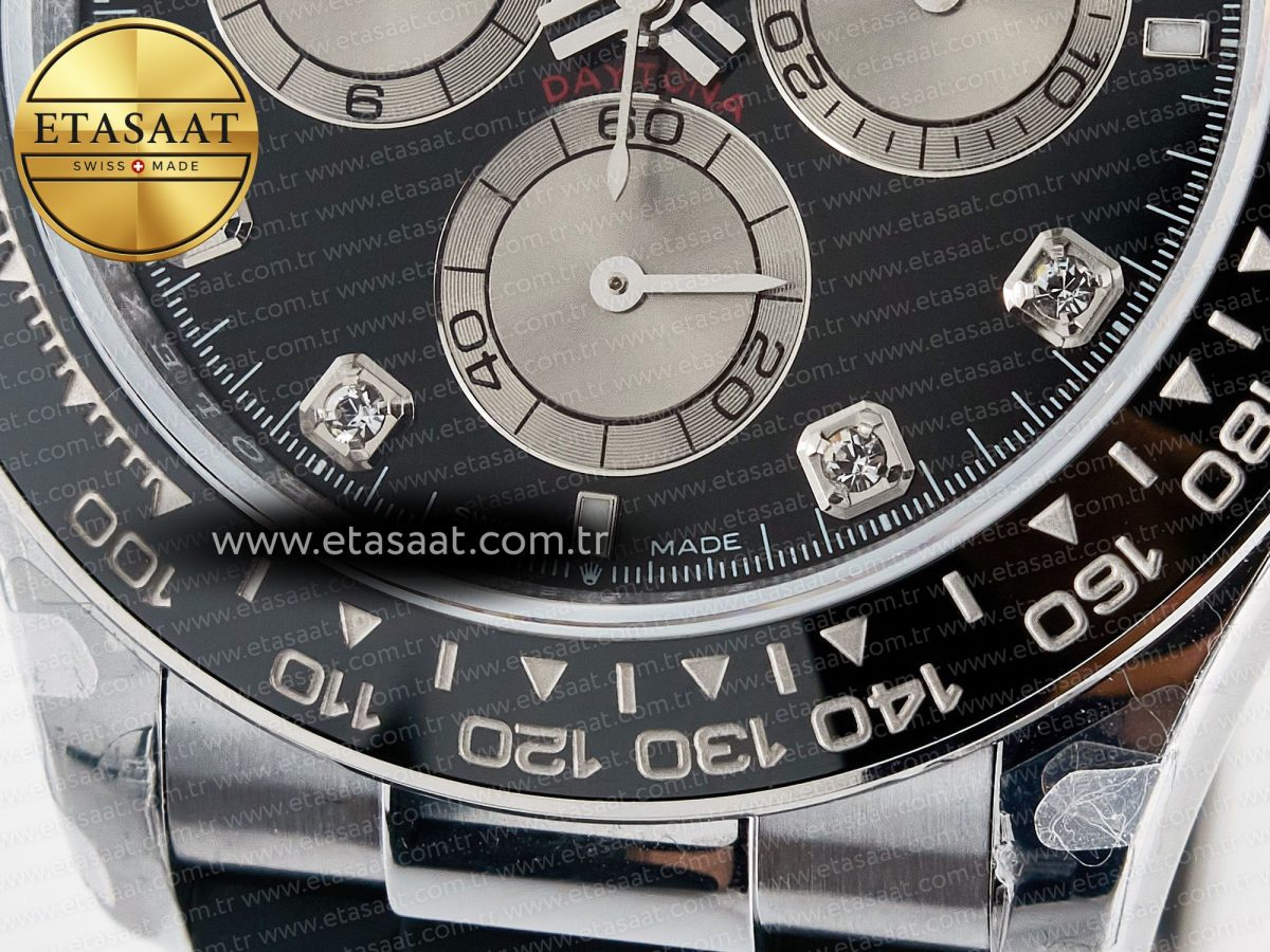Rolex Daytona 126519 QF 1:1 Best Edition Black/Gray Dial Diamonds on Oysterflex Strap QF4131 V10 (48 Hours Power Reserve) - Görsel 12