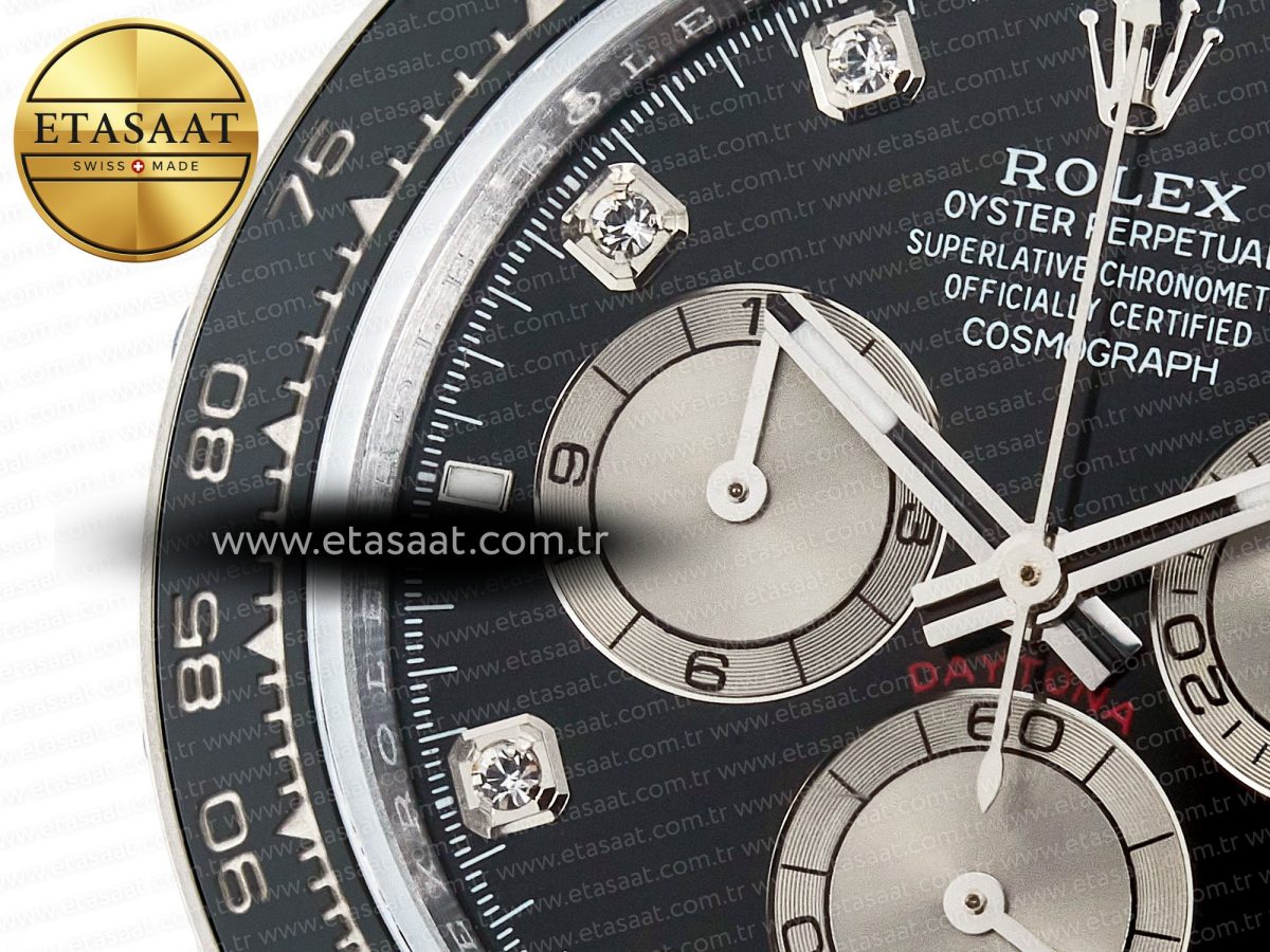 Rolex Daytona 126519 QF 1:1 Best Edition Black/Gray Dial Diamonds on Oysterflex Strap QF4131 V10 (48 Hours Power Reserve) - Görsel 13