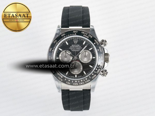 Rolex Daytona 126519 Siyah/Gri Kadran QF4131 V10 Eta Saat - 1:1 Süper Klon Replika Saat