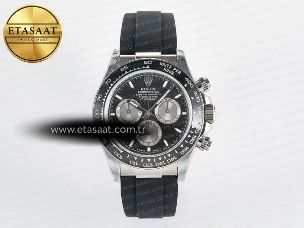 Rolex Daytona 126519 Siyah/Gri Kadran QF4131 V10 Eta Saat - 1:1 Süper Klon Replika Saat