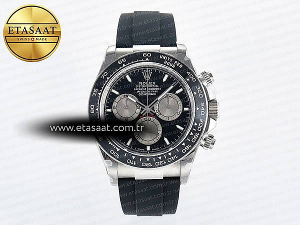 Rolex Daytona 126519 Siyah/Gümüş SH4131 Eta Saat - 1:1 Süper Klon Replika Saat