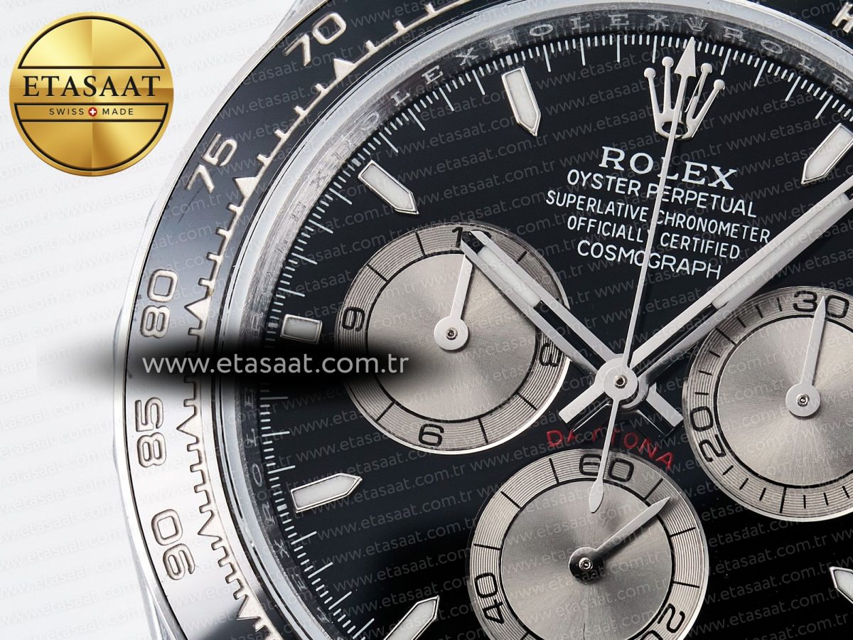 Rolex Daytona 126519 QF 1:1 Best Edition Black/Silver Dial on Oysterflex Strap SH4131 V6（Gain Weight） - Görsel 10