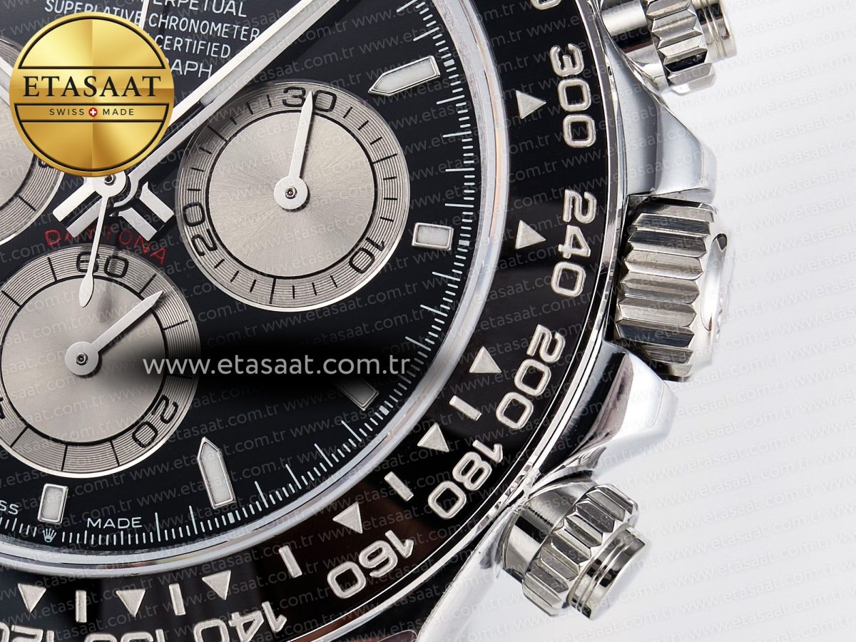 Rolex Daytona 126519 QF 1:1 Best Edition Black/Silver Dial on Oysterflex Strap SH4131 V6（Gain Weight） - Görsel 12