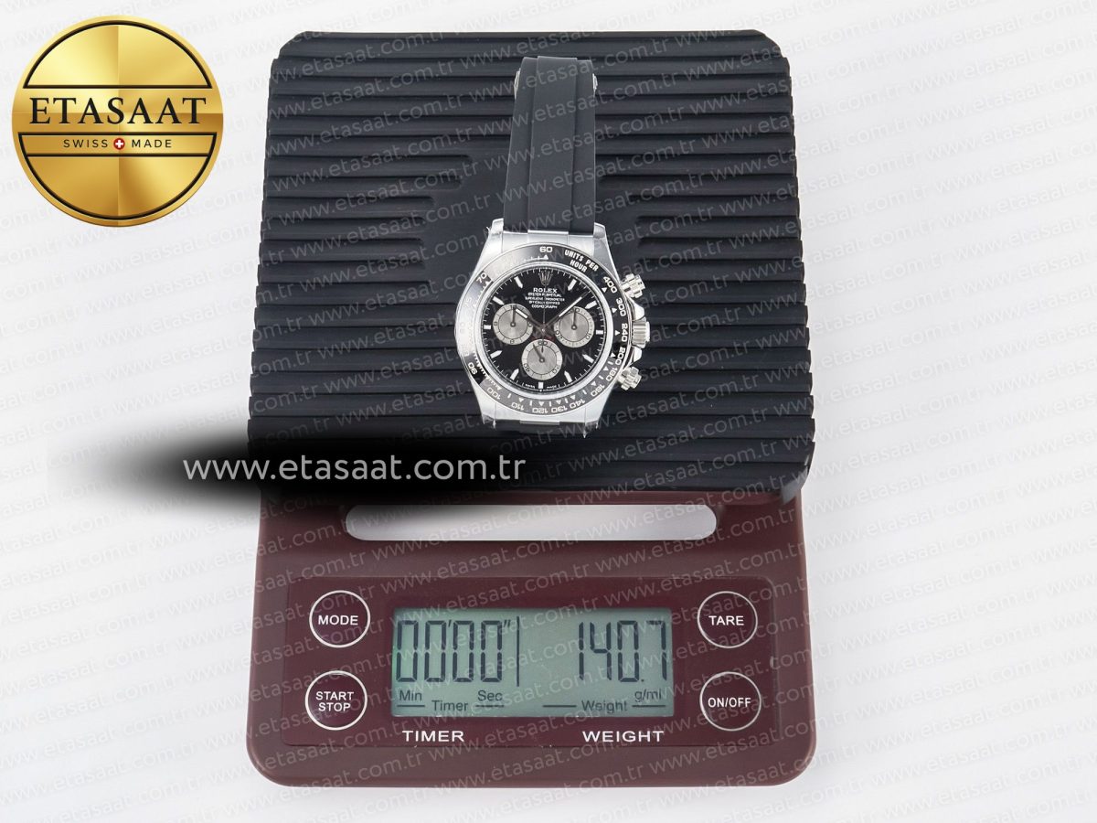 Rolex Daytona 126519 QF 1:1 Best Edition Black/Silver Dial on Oysterflex Strap SH4131 V6（Gain Weight） - Görsel 36