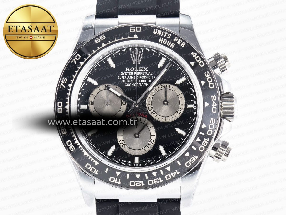 Rolex Daytona 126519 QF 1:1 Best Edition Black/Silver Dial on Oysterflex Strap SH4131 V6（Gain Weight） - Görsel 4