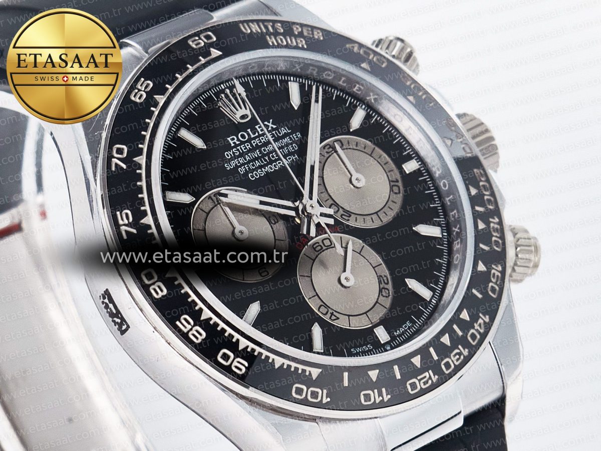 Rolex Daytona 126519 QF 1:1 Best Edition Black/Silver Dial on Oysterflex Strap SH4131 V6（Gain Weight） - Görsel 5
