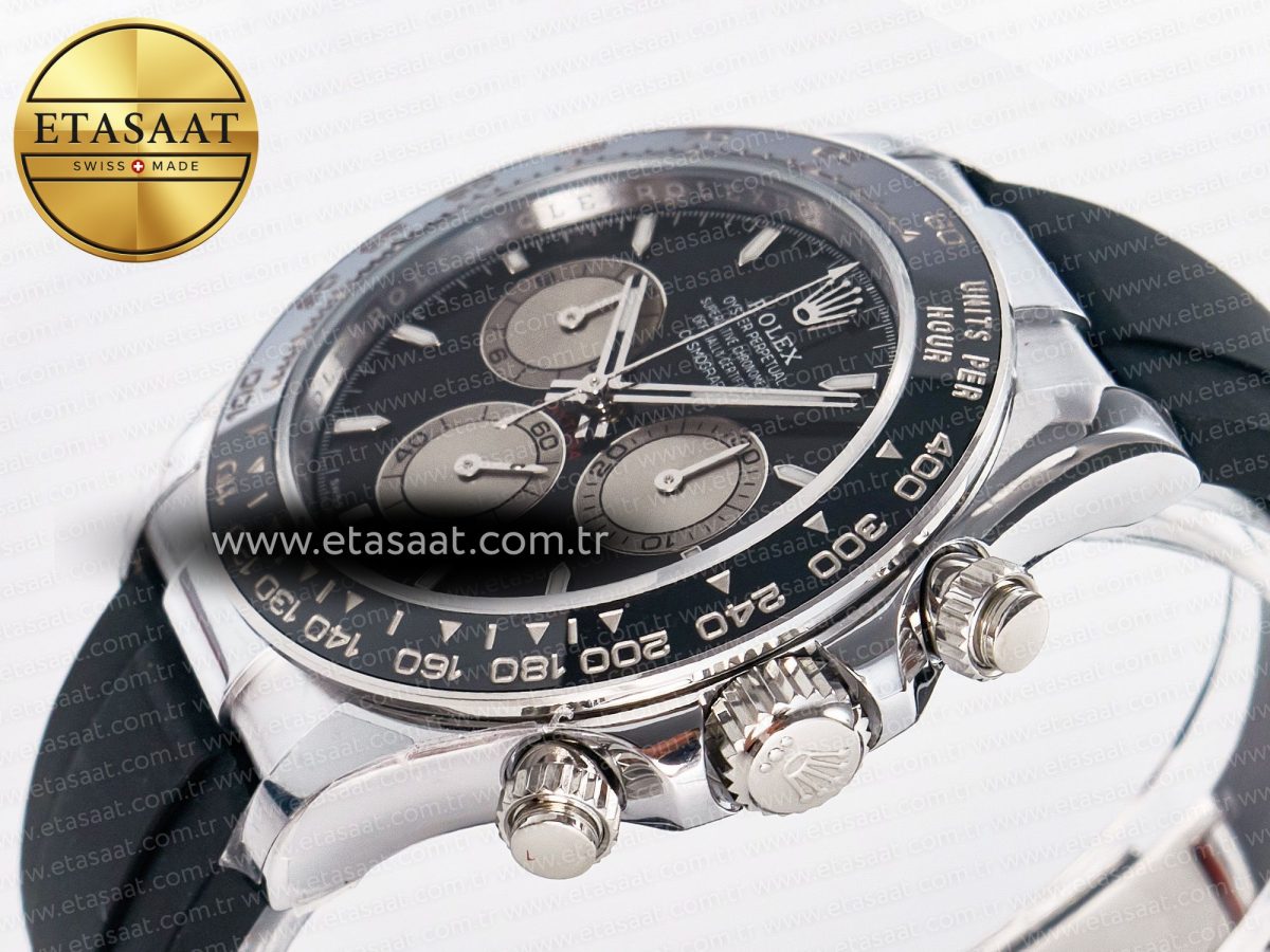 Rolex Daytona 126519 QF 1:1 Best Edition Black/Silver Dial on Oysterflex Strap SH4131 V6（Gain Weight） - Görsel 6