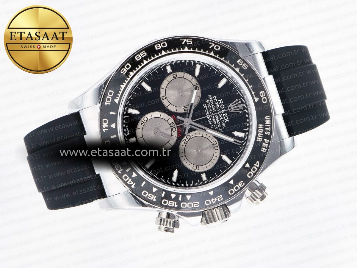 Rolex Daytona 126519 QF 1:1 Best Edition Black/Silver Dial on Oysterflex Strap SH4131 V6（Gain Weight） - Görsel 8