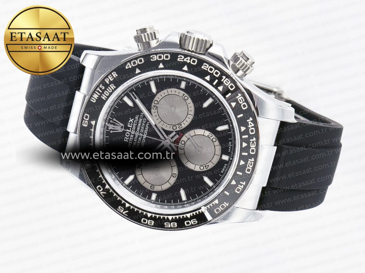 Rolex Daytona 126519 QF 1:1 Best Edition Black/Silver Dial on Oysterflex Strap SH4131 V6（Gain Weight） - Görsel 9