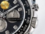 Rolex Daytona 126519 QF 1:1 Best Edition Black/Silver Diamonds Dial on Oysterflex Strap SH4131 V5 - Görsel 11