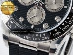 Rolex Daytona 126519 QF 1:1 Best Edition Black/Silver Diamonds Dial on Oysterflex Strap SH4131 V5 - Görsel 12