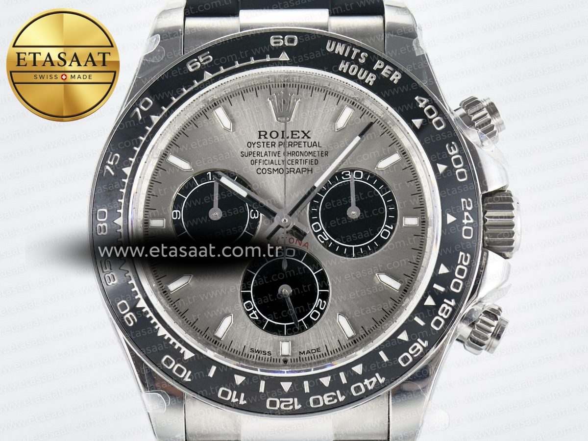 Rolex Daytona 126519 QF 1:1 Best Edition Gray/Black Dial on Oysterflex Strap SH4131 V5 - Görsel 4