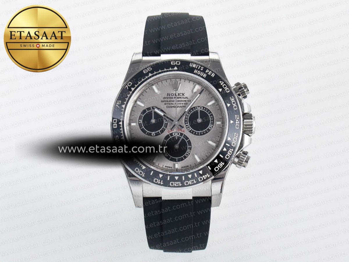 Rolex Daytona 126519 SS VSF 1:1 Best Edition 904L Steel Gray Dial on Oysterflex Strap SH4131 - Görsel 3