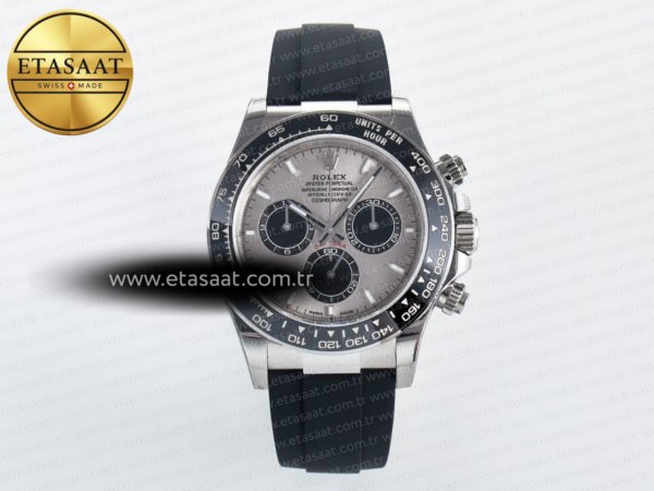Rolex Daytona 126519 VSF Gri Kadran Oysterflex Kayış SH4131 Eta Saat - 1:1 Süper Klon Replika Saat