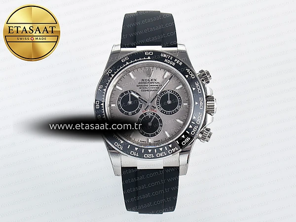 Rolex Daytona 126519 VSF Gri Kadran Oysterflex Kayış SH4131 Eta Saat - 1:1 Süper Klon Replika Saat
