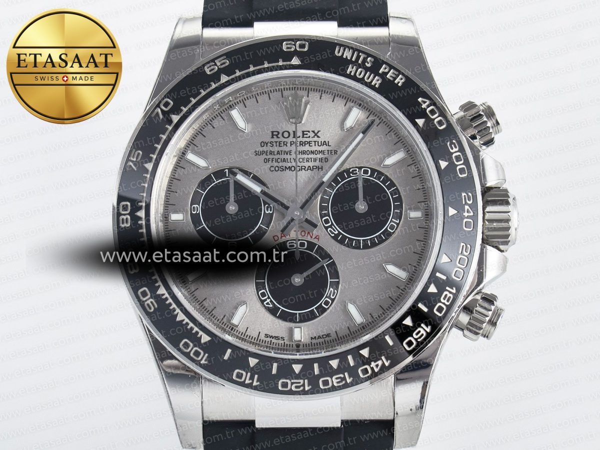 Rolex Daytona 126519 SS VSF 1:1 Best Edition 904L Steel Gray Dial on Oysterflex Strap SH4131 - Görsel 4