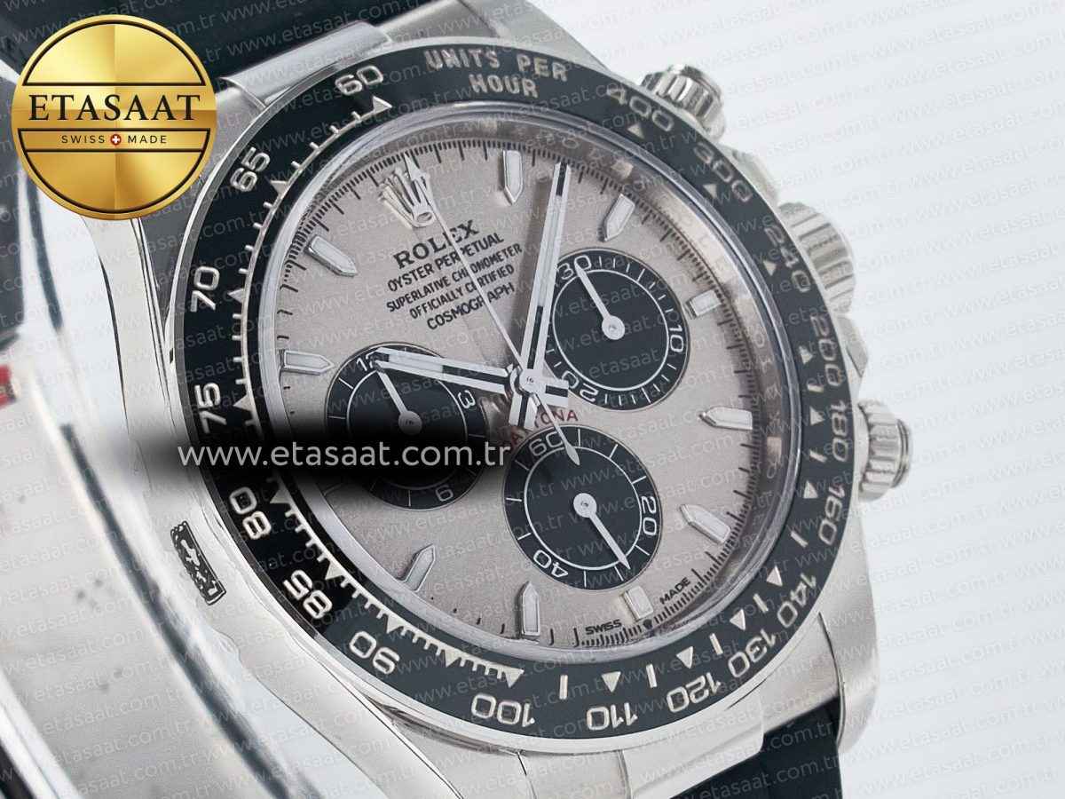 Rolex Daytona 126519 SS VSF 1:1 Best Edition 904L Steel Gray Dial on Oysterflex Strap SH4131 - Görsel 5