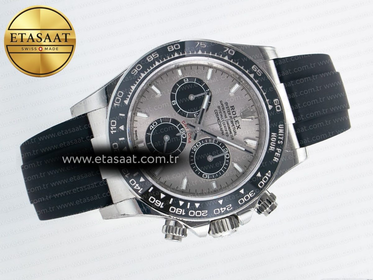 Rolex Daytona 126519 SS VSF 1:1 Best Edition 904L Steel Gray Dial on Oysterflex Strap SH4131 - Görsel 8