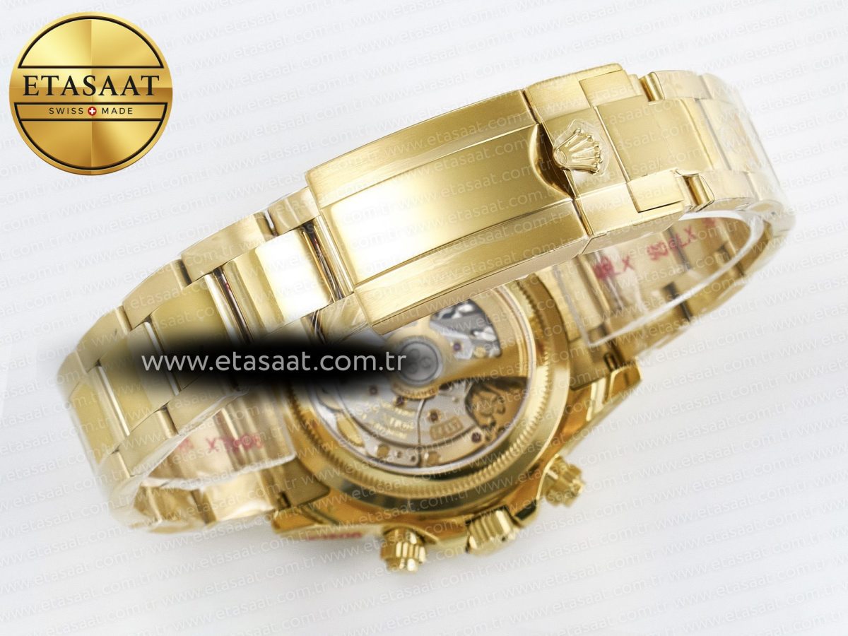 Rolex Daytona 126528 QF 1:1 Best Edition Black Dial Steel 904L on YG Bracelet V8 QF4132 - Görsel 17
