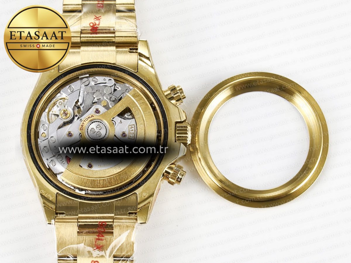 Rolex Daytona 126528 QF 1:1 Best Edition Black Dial Steel 904L on YG Bracelet V8 QF4132 - Görsel 19