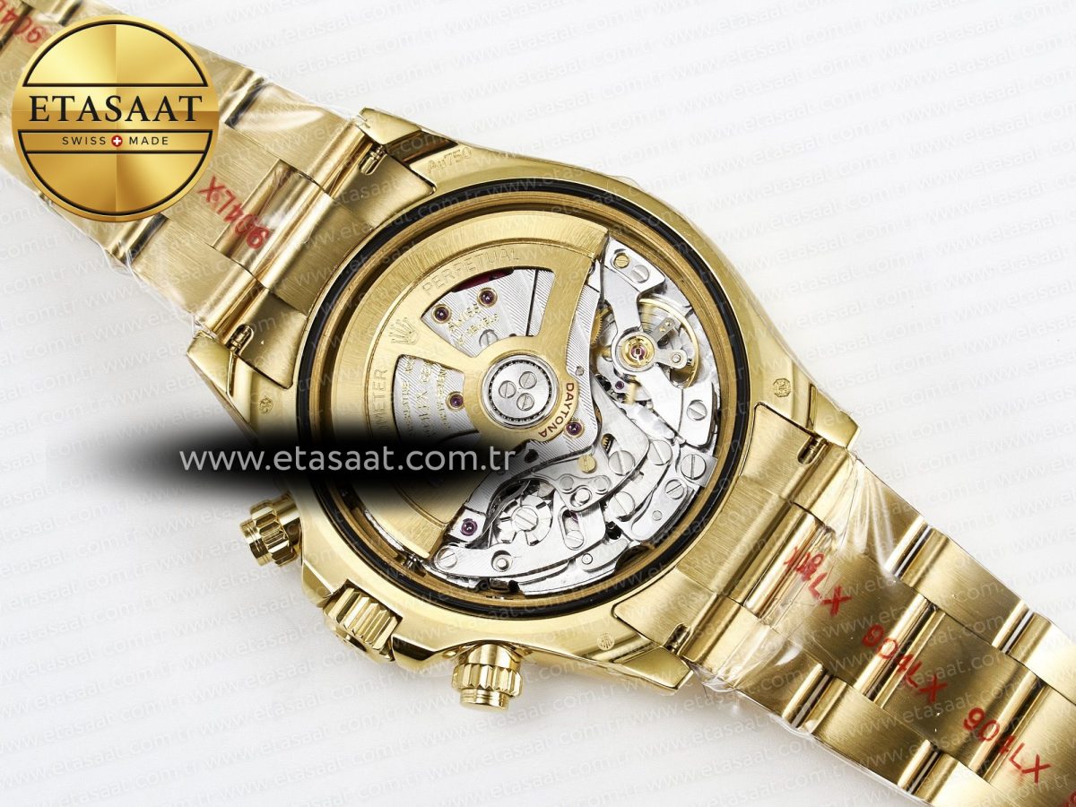 Rolex Daytona 126528 QF 1:1 Best Edition Black Dial Steel 904L on YG Bracelet V8 QF4132 - Görsel 20