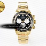Rolex Daytona 126528 QF Siyah Kadran Çelik 904L V8 QF4132 Eta Saat - Görsel 3 - 1:1 Süper Klon Saat