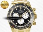 Rolex Daytona 126528 QF 1:1 Best Edition Black Dial Steel 904L on YG Bracelet V8 QF4132 - Görsel 4