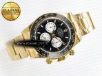 Rolex Daytona 126528 QF 1:1 Best Edition Black Dial Steel 904L on YG Bracelet V8 QF4132 - Görsel 8