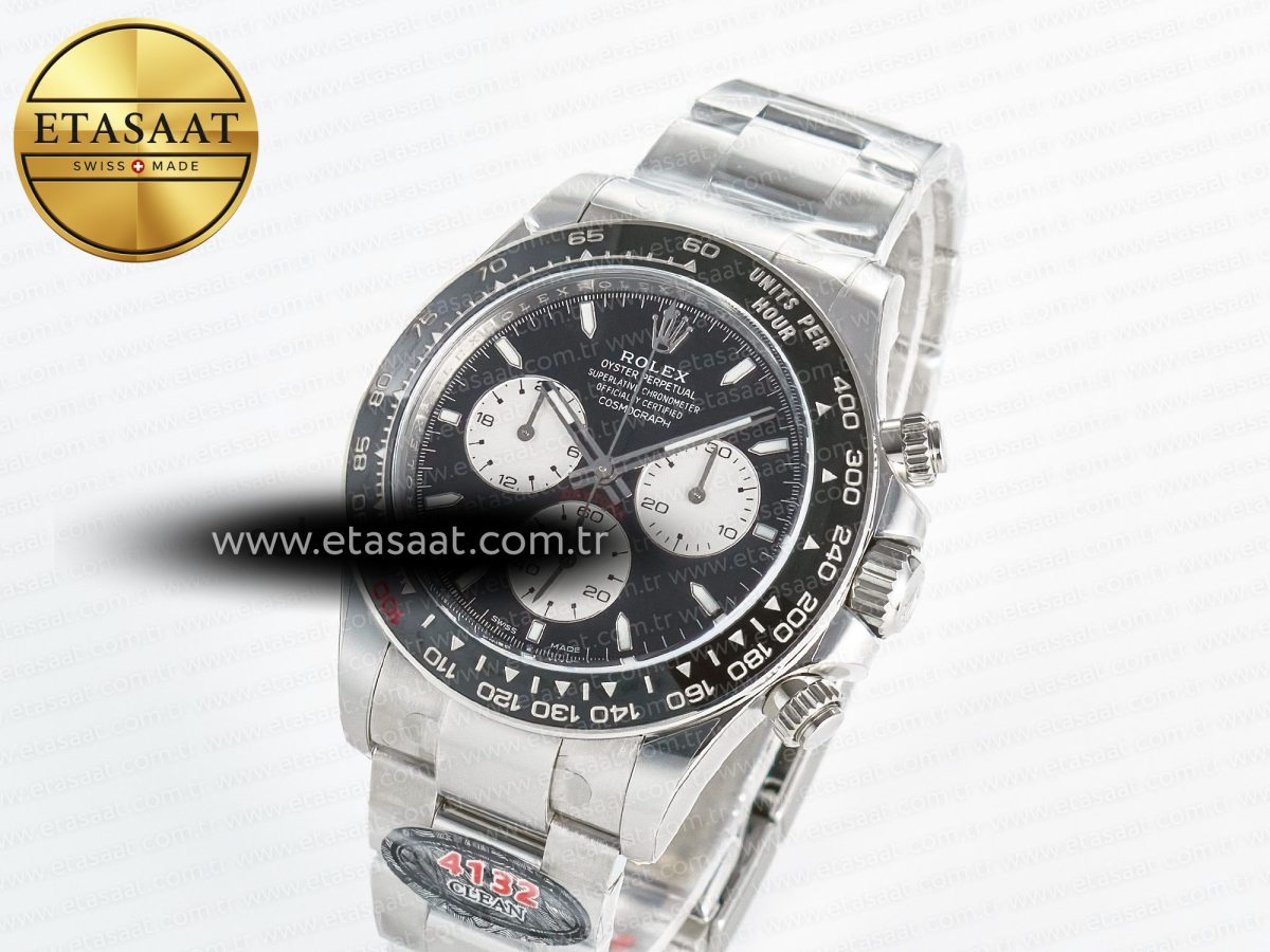 Rolex Daytona 126529 40mm Clean Le Mans SS 1:1 Best Edition Black Dial on SS Bracelet SH4132 (24Hour Subdial) - Görsel 1