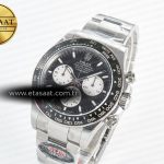 Rolex Daytona 126529 40mm Clean Le Mans SS 1:1 Best Edition Black Dial on SS Bracelet SH4132 (24Hour Subdial)