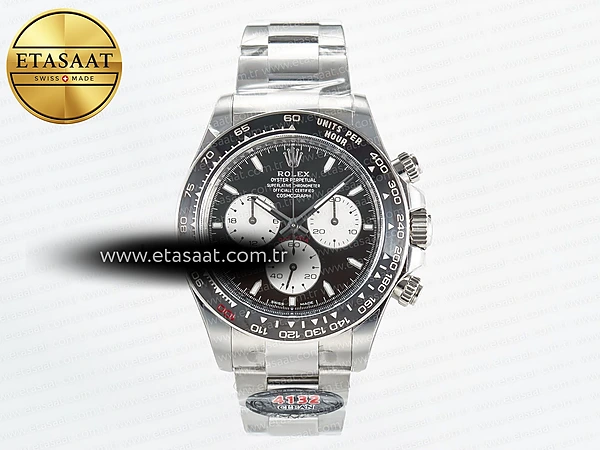 Rolex Daytona 126529 40mm Clean Le Mans Siyah Alt Kadran Eta Saat - 1:1 Süper Klon Replika Saat