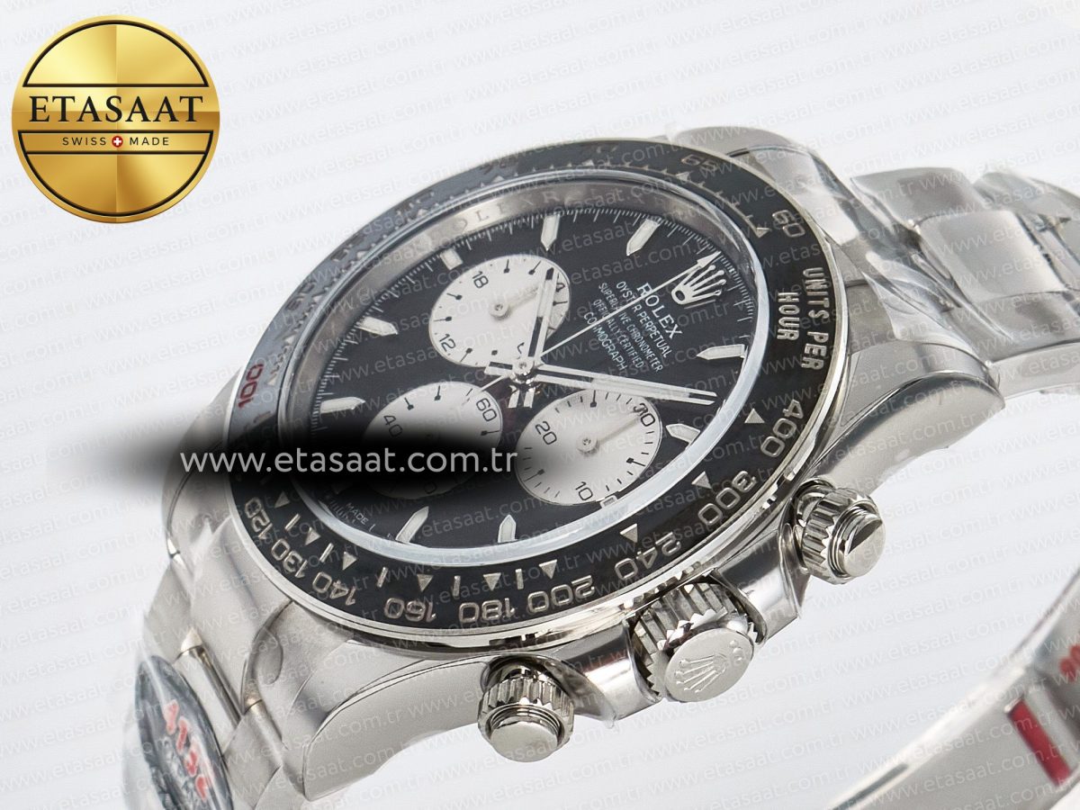 Rolex Daytona 126529 40mm Clean Le Mans SS 1:1 Best Edition Black Dial on SS Bracelet SH4132 (24Hour Subdial) - Görsel 6