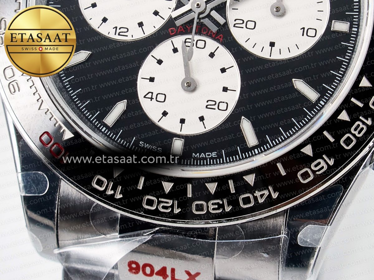 Rolex Daytona 126529 QF 1:1 Best Edition Black Dial Steel 904L on SS Bracelet V8 QF4132 - Görsel 12