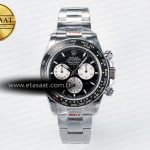 Rolex Daytona 126529 QF Siyah Kadran Çelik 904L V8 QF4132 Eta Saat - Görsel 3 - 1:1 Süper Klon Saat
