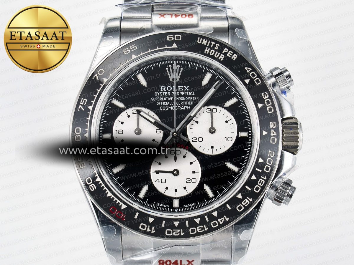 Rolex Daytona 126529 QF 1:1 Best Edition Black Dial Steel 904L on SS Bracelet V8 QF4132 - Görsel 4
