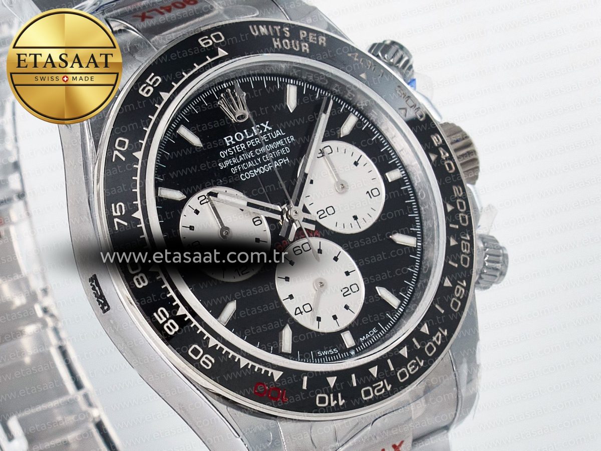 Rolex Daytona 126529 QF 1:1 Best Edition Black Dial Steel 904L on SS Bracelet V8 QF4132 - Görsel 5